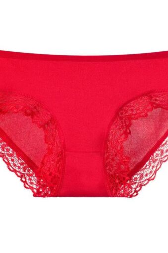 Seductive Swim Women's Milk Silk Lace Trim Panties - Soft Stretch Briefs